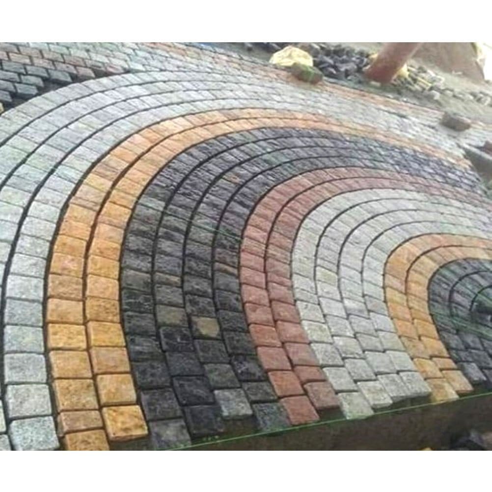 Grey granite cobbles